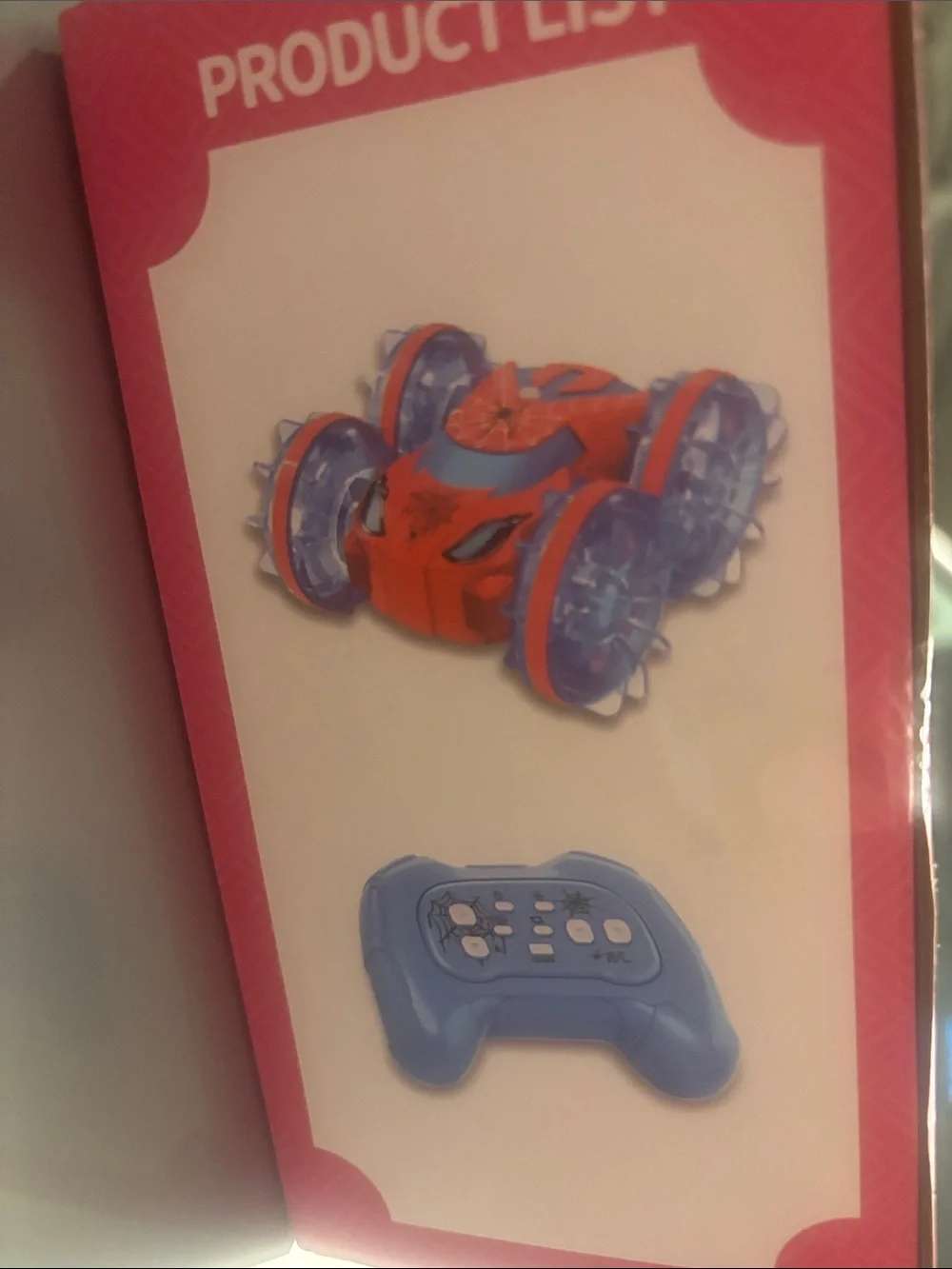 Kids Spiderman Remote Control Stunt Car - Red & Blue